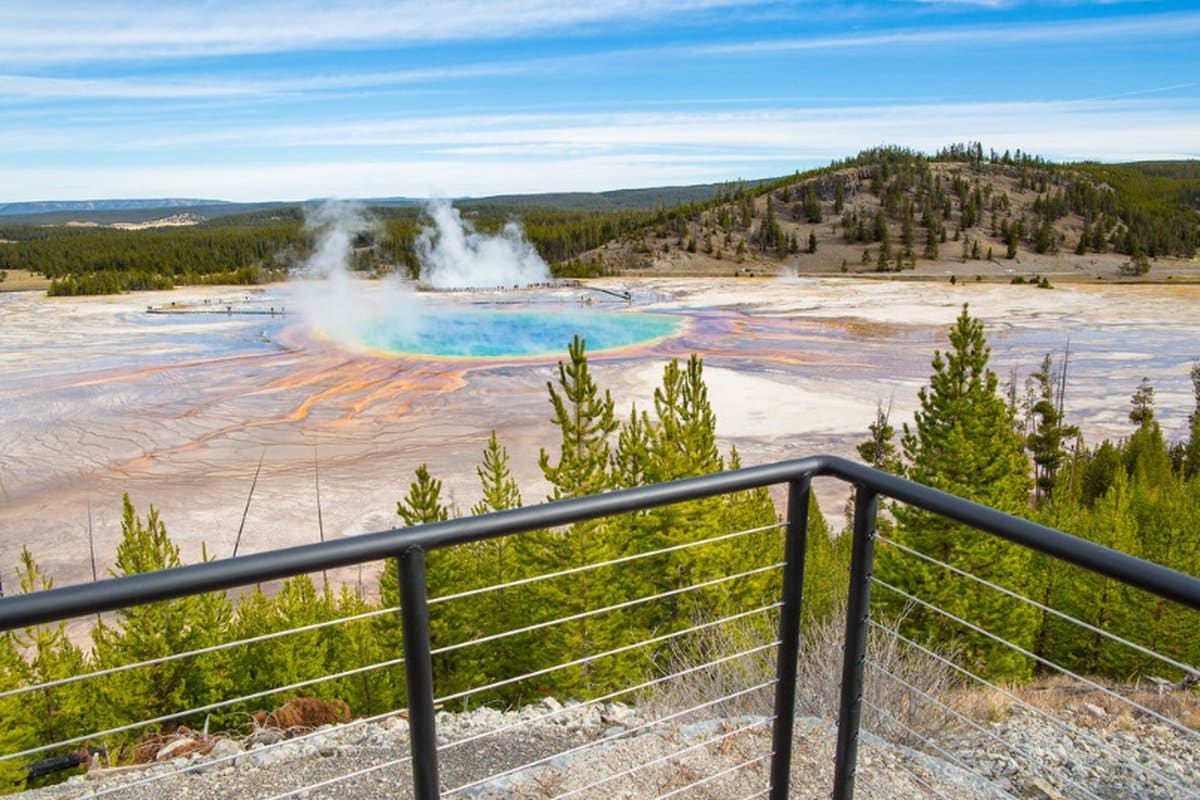 View from Grand Prismatic Spring overlook