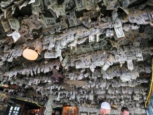 Dollar bill wall - Cabbage Key Inn