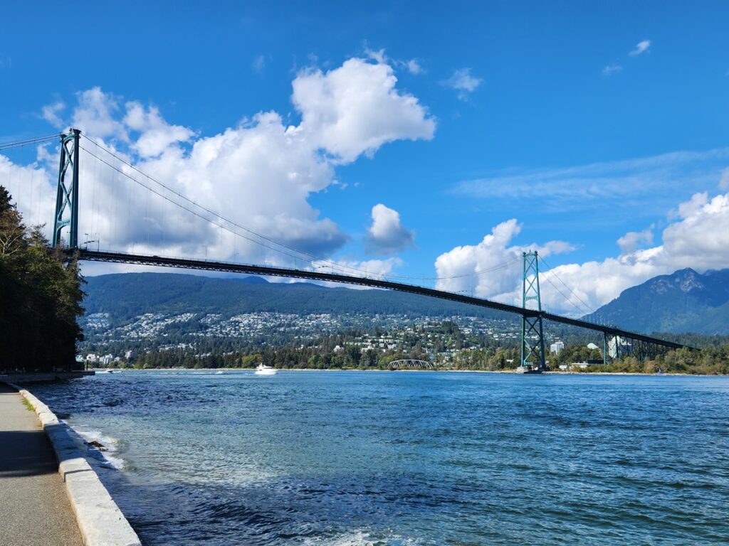 Lions Gate Bridge view from Stanley Park