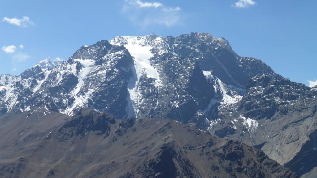 Tolosa hill (behind to left is Aconcagua)