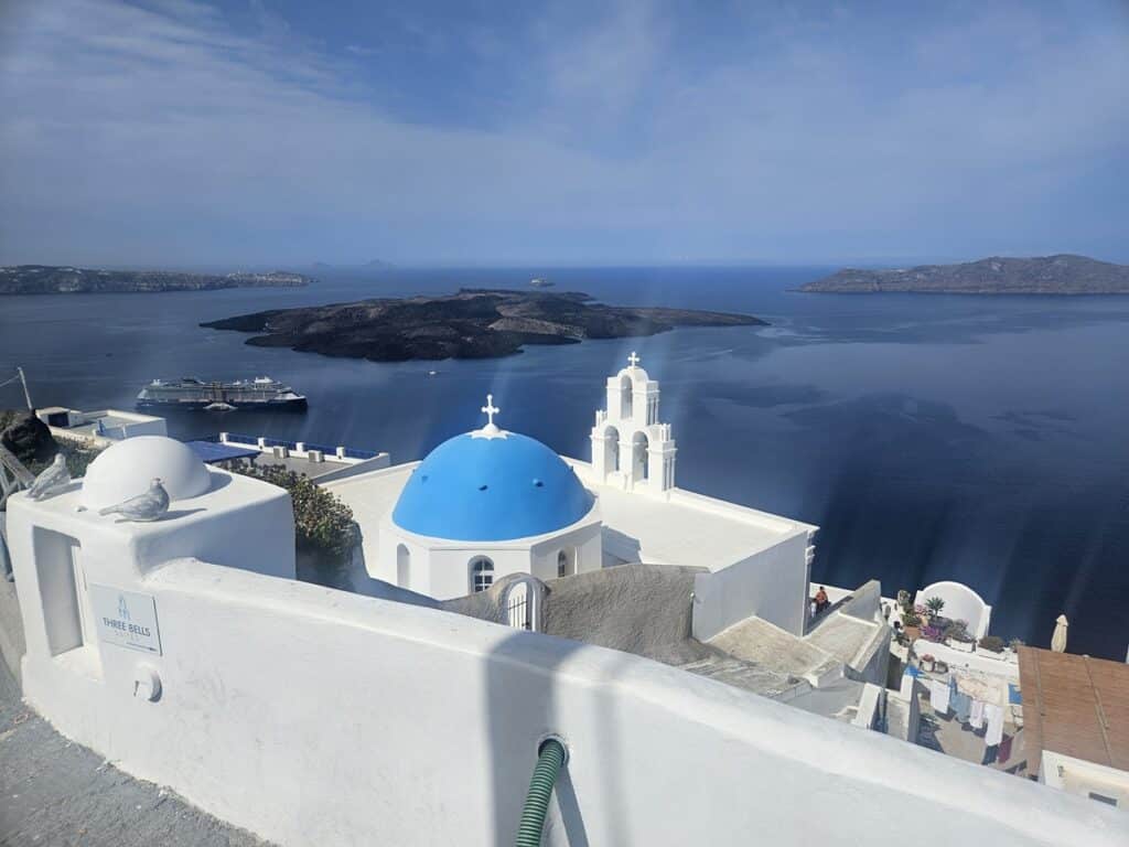 View from Imerovigli on hike
