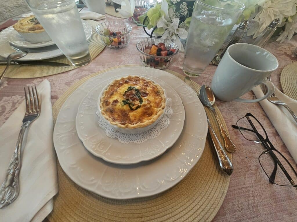 Quiche at Clover Cliff Ranch